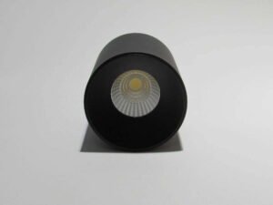 Front side of a black downlight MZ80
